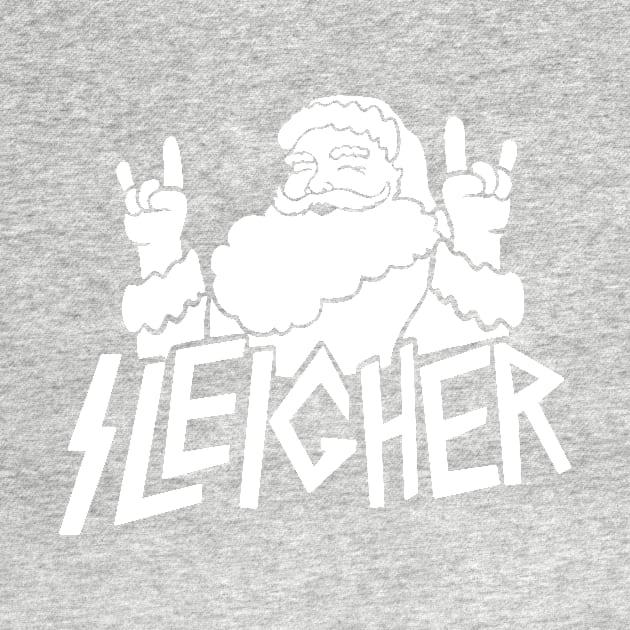 Santa goes Metal Santa Sleigher Funny Christmas for Metalheads by SusanaDesigns